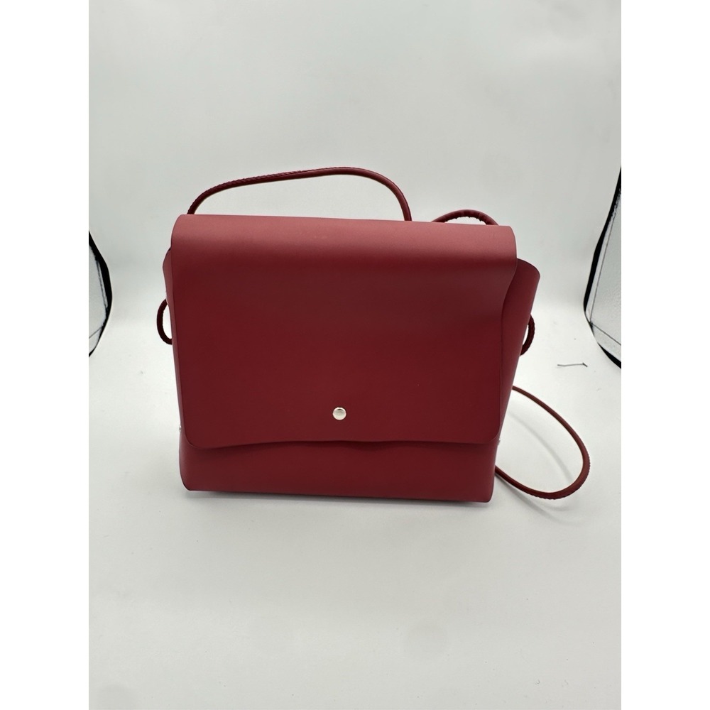 Encarnita Origami- Leather Handbag Wine Color Crossbody‎ Recycle Leather